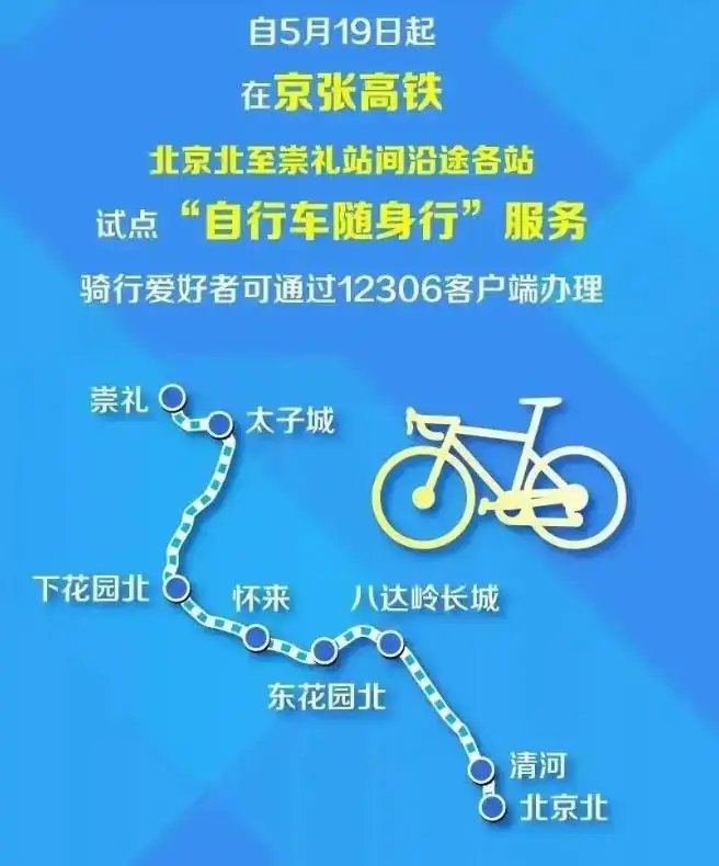 高铁可带自行车!12306推出新服务:定价每辆88元!