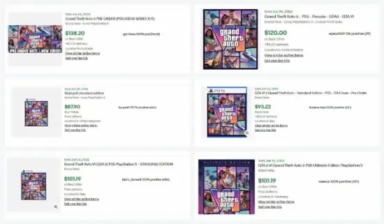 GTA6全球预售开启,玩家溢价抢购数字版兑换码