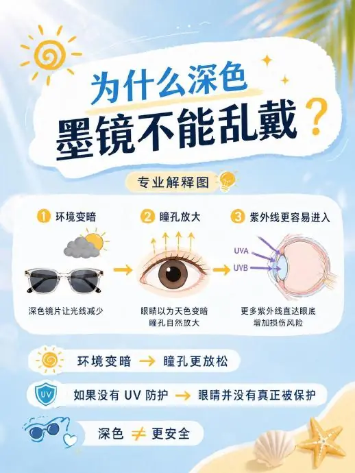别再乱戴墨镜了！劣质款比不戴更伤眼 90%的人踩过坑