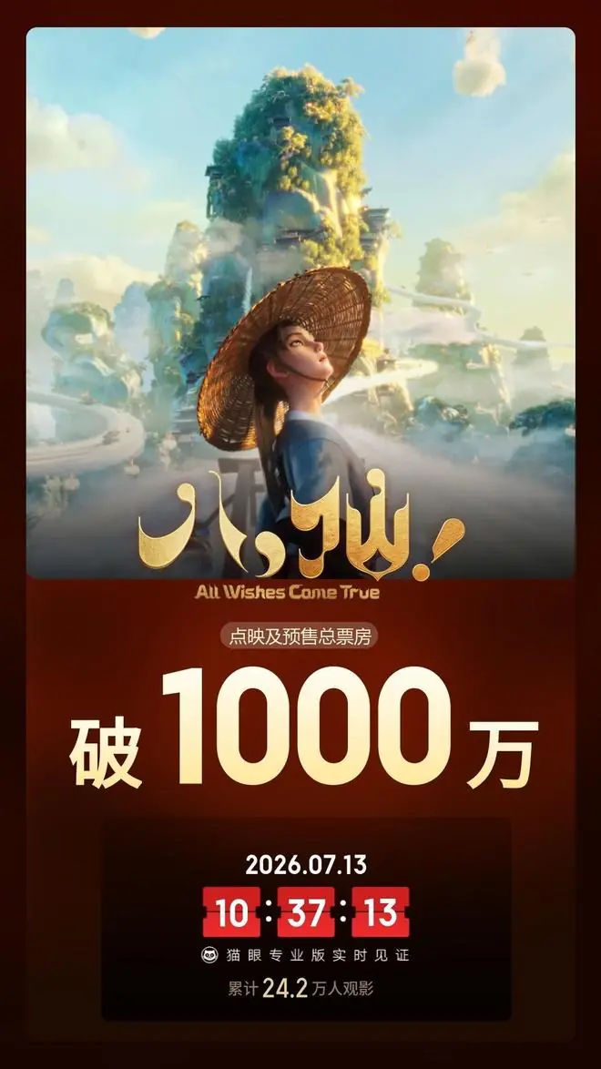 电影《八仙！》点映及预售总票房破1000万