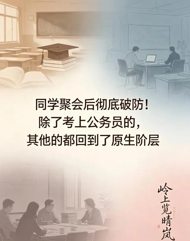 同学聚会后彻底破防!除了考上公务员的,其他的都回到了原生阶层