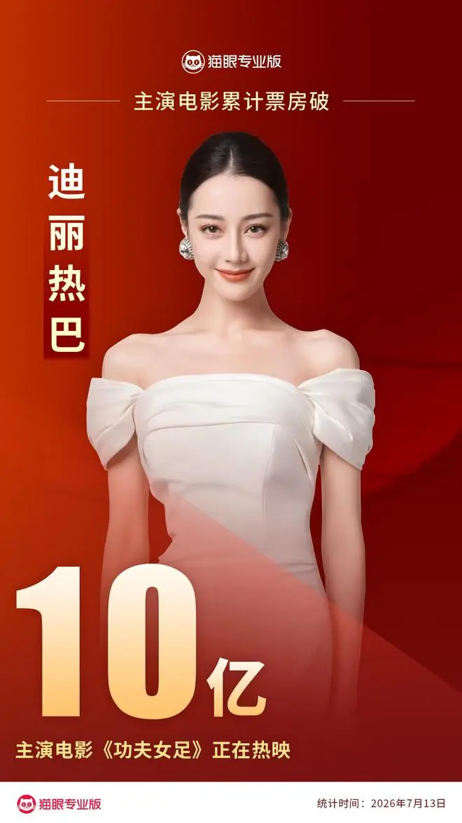 迪丽热巴主演电影票房破10亿